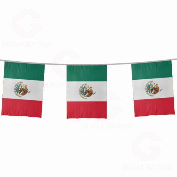 Meksika pe Dizili Kare Bayraklar