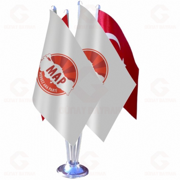 Merkez Ana Partisi D�rtl� Masa Bayra��