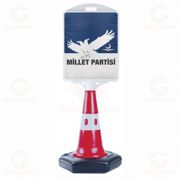 Millet Partisi Orta Boy Yol Reklam Duba