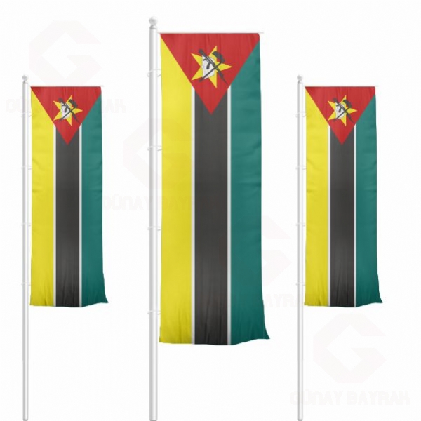 Mozambik Dikey ekilen Bayraklar