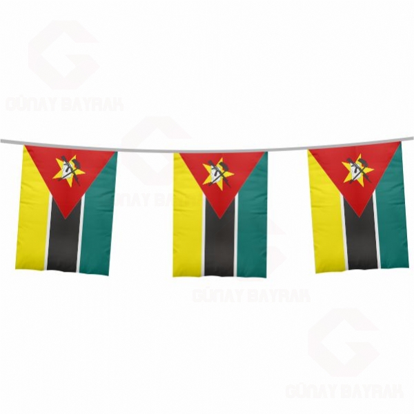 Mozambik pe Dizili Kare Bayraklar