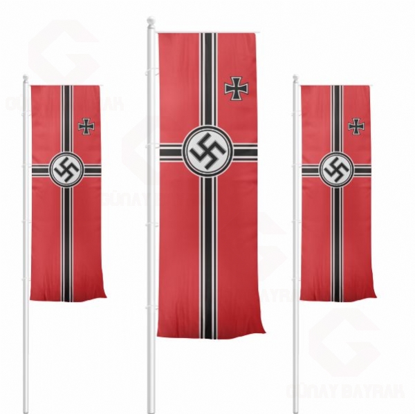 Nazi Almanyas Harp Sanca Dikey ekilen Bayraklar