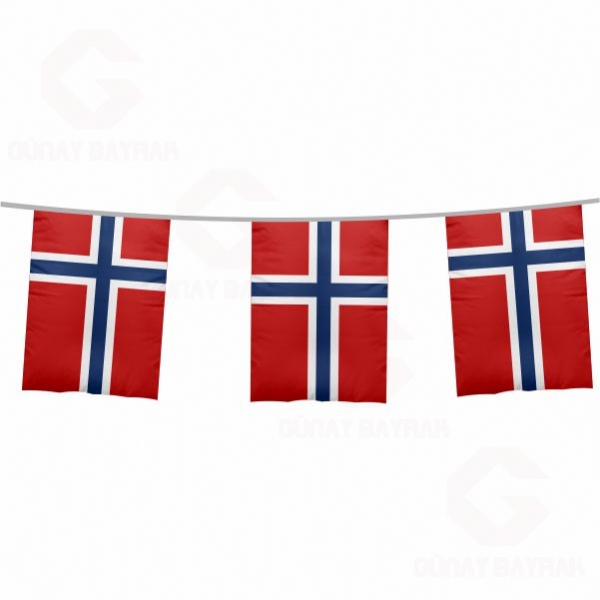 Norve pe Dizili Kare Bayraklar
