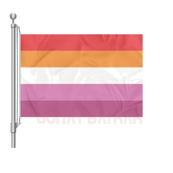 Orange And Pink Lesbian Bayrağı