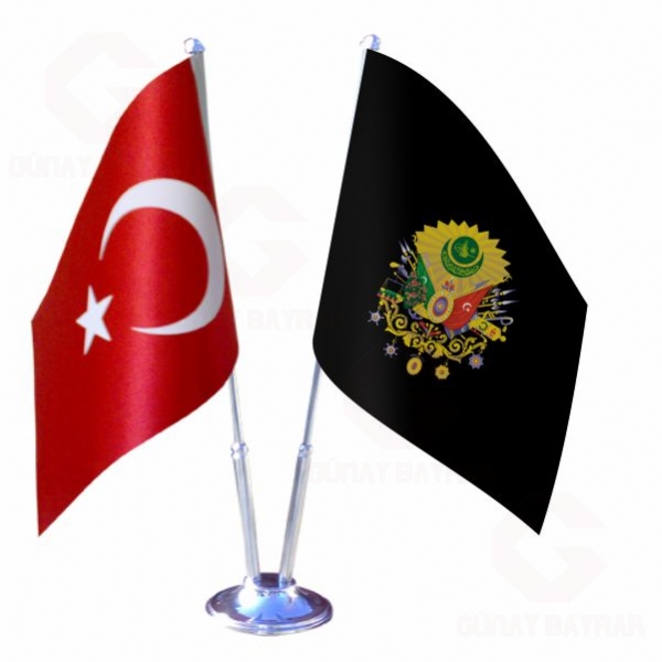 Osmanl Armas 2 li Masa Bayraklar