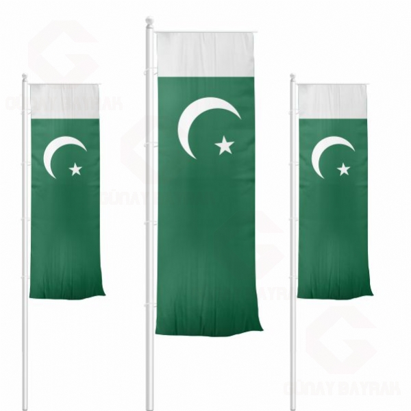 Pakistan Dikey ekilen Bayraklar