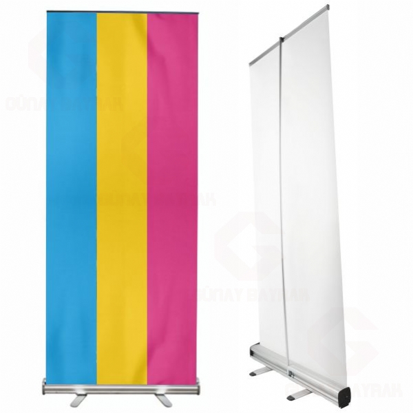 Pansexuality Pride Roll Up Banner