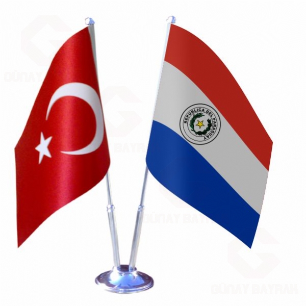 Paraguay 2 li Masa Bayraklar�