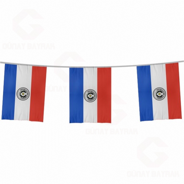 Paraguay pe Dizili Kare Bayraklar