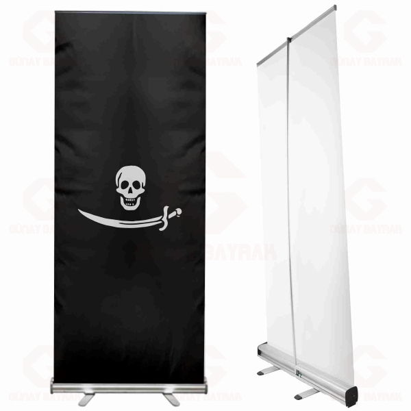 Pirate Bartholomew Roberts Roll Up Banner