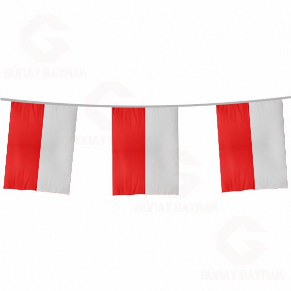 Polonya pe Dizili Kare Bayraklar