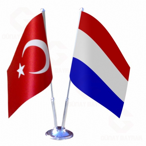 Province Of Hesse Nassau 2 li Masa Bayraklar�