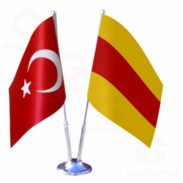 Republic Of Baden 2 li Masa Bayraklar�