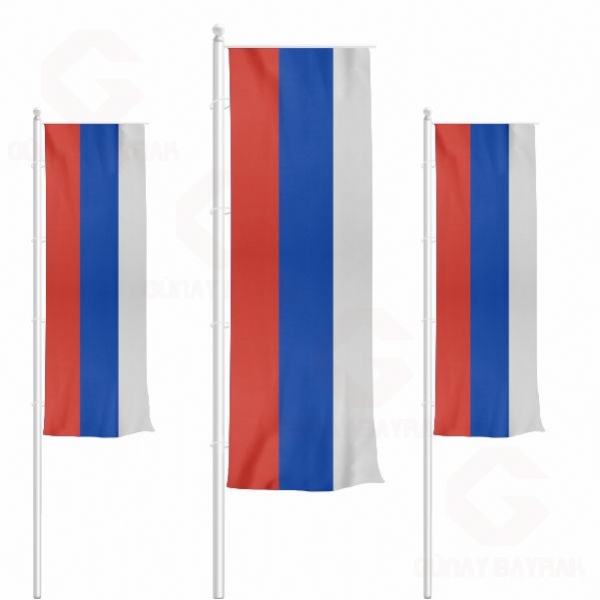 Rusya Dikey ekilen Bayraklar