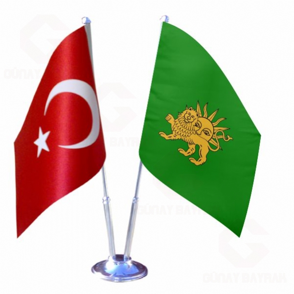 Safevi �mparatorlu�u 2 li Masa Bayraklar�