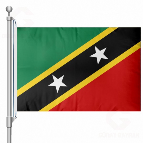 Saint Kitts ve Nevis Bayra Saint Kitts ve Nevis Flamas