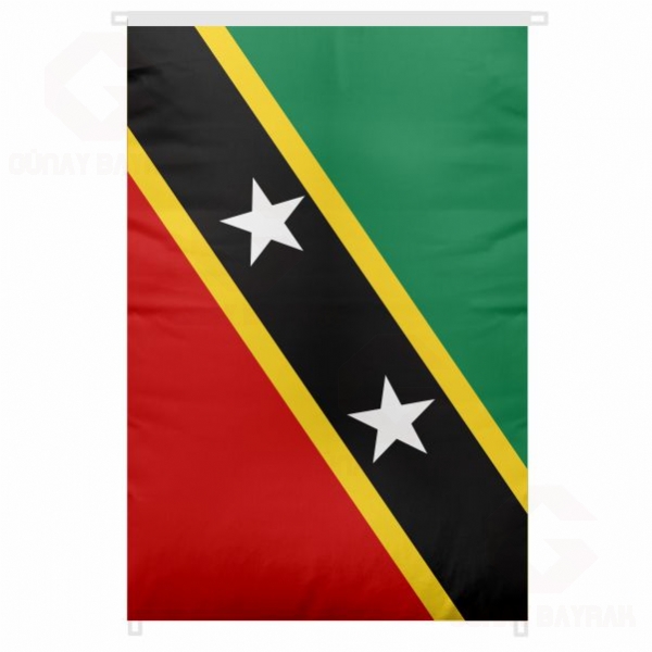 Saint Kitts ve Nevis Bina Boyu Byk Bayrak