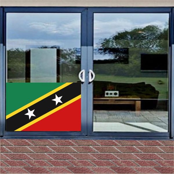 Saint Kitts ve Nevis Cam Folyo One Way Vision Bask