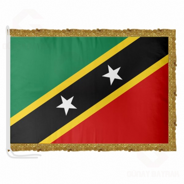 Saint Kitts ve Nevis Saten Makam Bayra