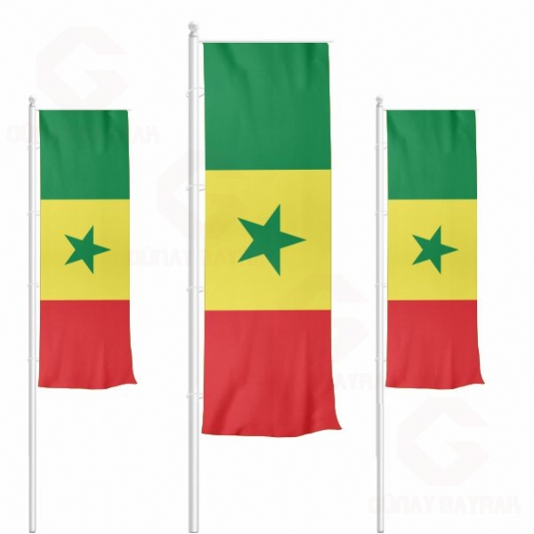 Senegal Dikey ekilen Bayraklar