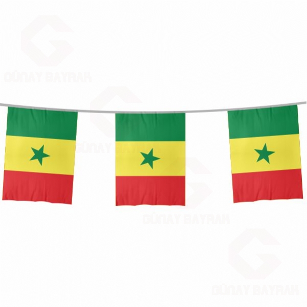 Senegal pe Dizili Kare Bayraklar