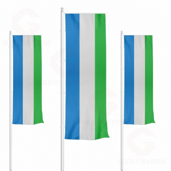 Sierra Leone Dikey ekilen Bayraklar
