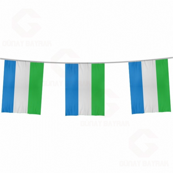 Sierra Leone pe Dizili Kare Bayraklar