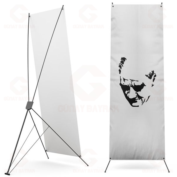 Siyah Atat�rk Dijital Bask� X Banner