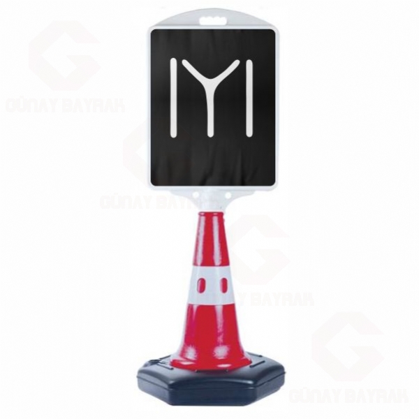 Siyah Kay� Boyu Orta Boy Yol Reklam Duba