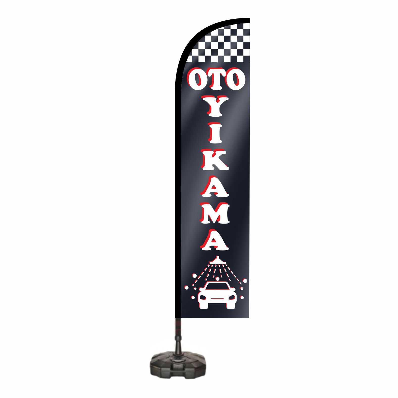 Siyah Oto Y�kama Kald�r�m Bayraklar�