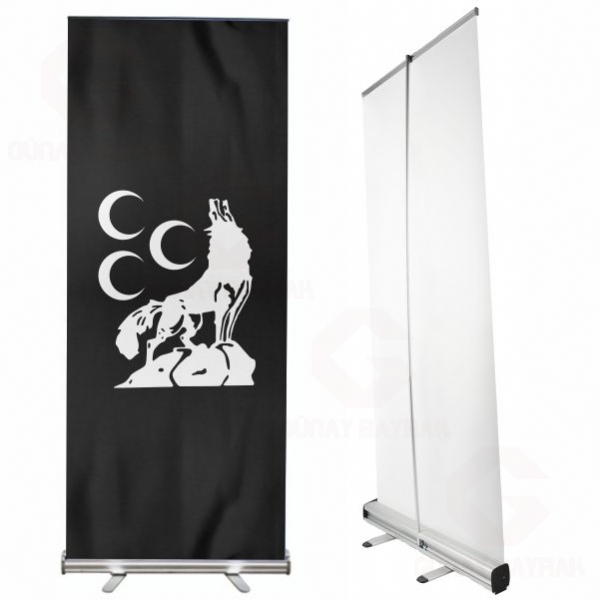 Siyah �� Hilal Kurt Roll Up Banner