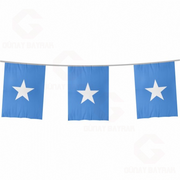 Somali pe Dizili Kare Bayraklar