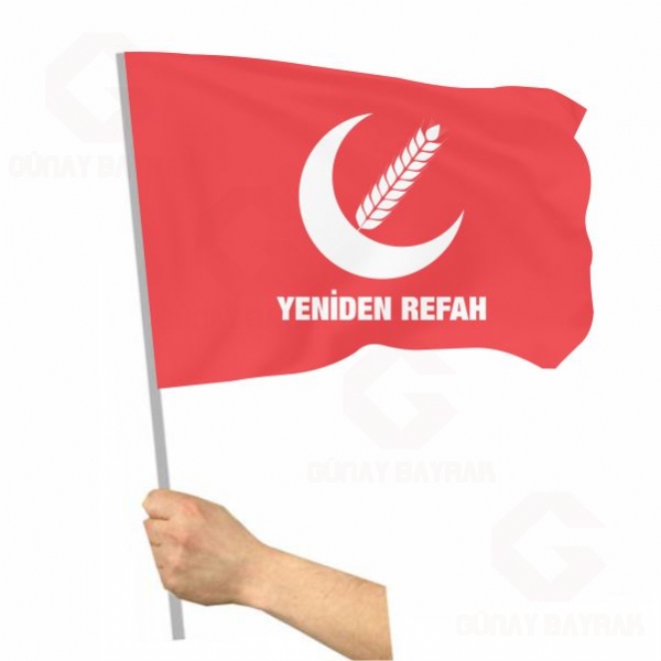 Sopal Krmz Yeniden Refah Partisi Bayrak