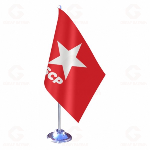 Sosyalist Cumhuriyet Partisi Tekli Masa Bayra��