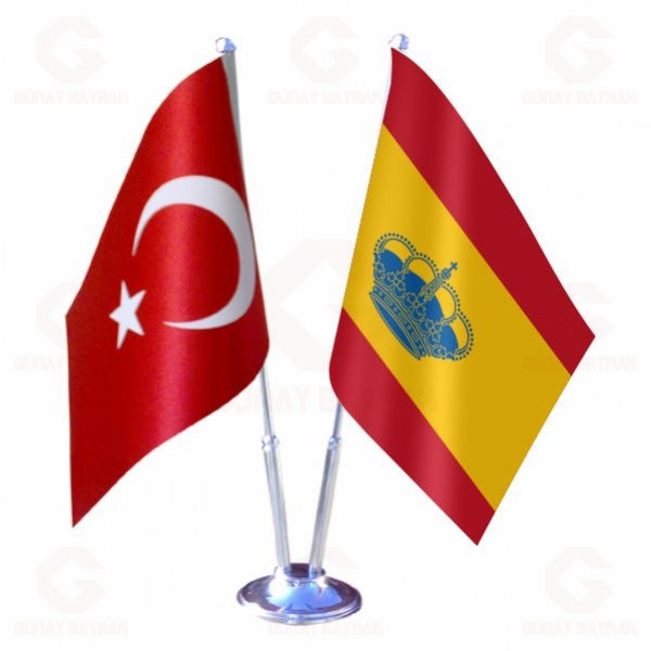 Spanish 2 li Masa Bayraklar�