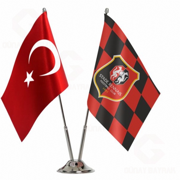 Stade Rennais FC 2 li Masa Bayraklar�