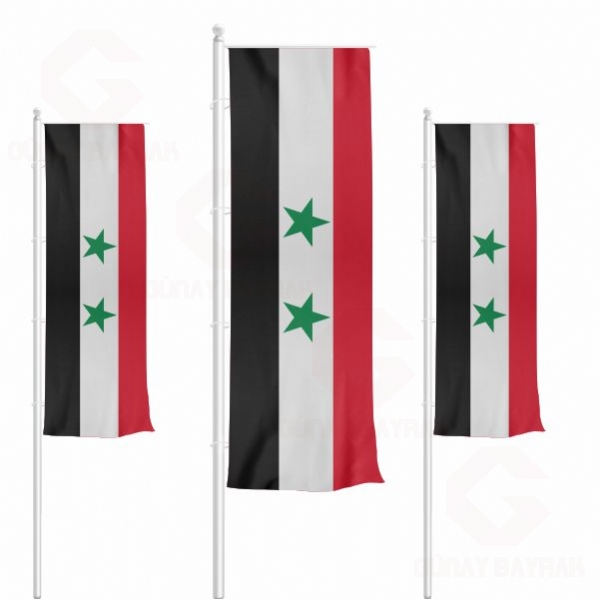 Suriye Dikey ekilen Bayraklar