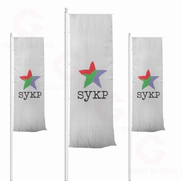 Sykp Sosyalist Yeniden Kurulu Partisi Dikey ekilen Bayraklar
