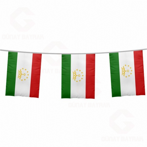 Tacikistan pe Dizili Kare Bayraklar