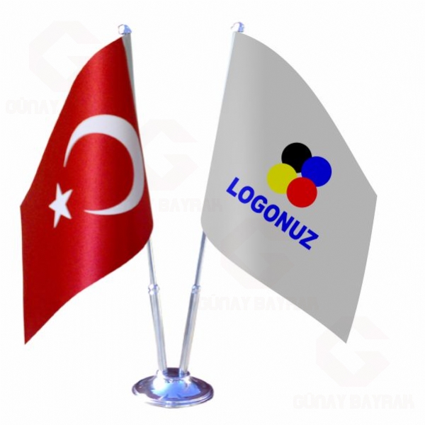 Taksim Bayrak 2 li Masa Bayraklar
