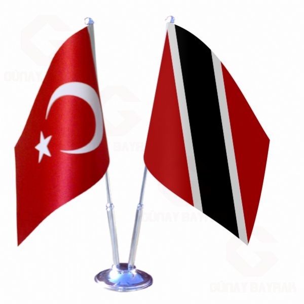 Trinidad ve Tobago 2 li Masa Bayraklar�