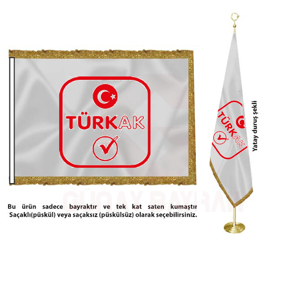 Türk Akreditasyon Kurumu Saten Makam Bayrağı