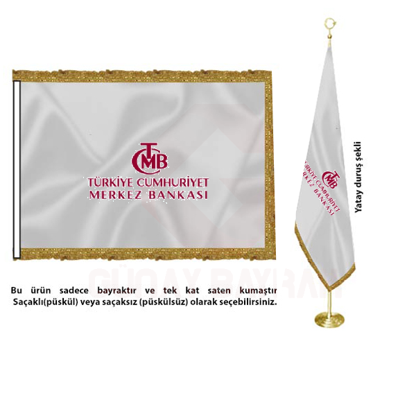 Türkiye Cumhuriyet Merkez Bankası Saten Makam Bayrağı