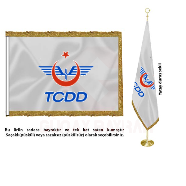 Türkiye Cumhuriyeti Devlet Demiryolları Saten Makam Bayrağı