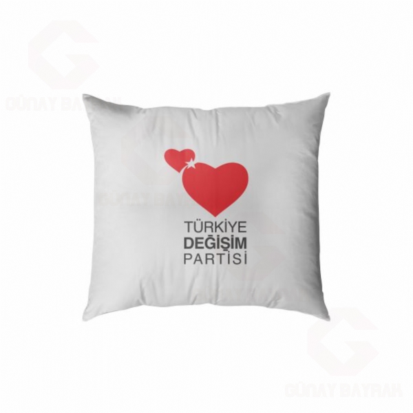 T�rkiye De�i�im Partisi Dijital Bask�l� Yast�k K�l�f�