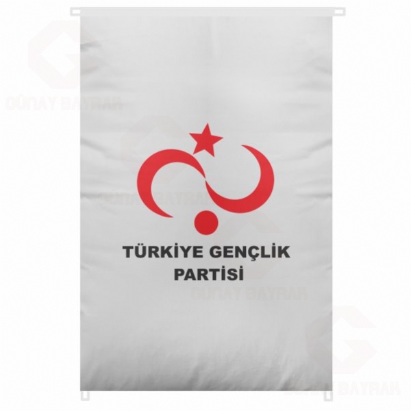 Trkiye Genlik Partisi Bina Boyu Byk Bayrak