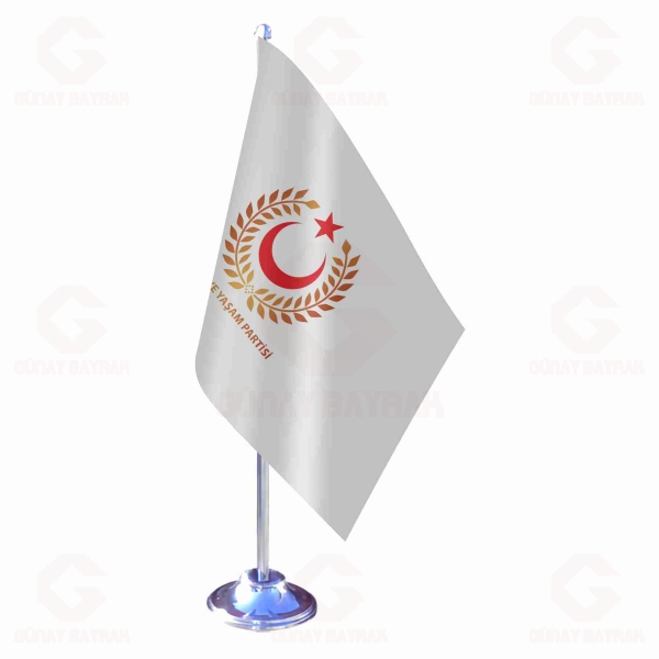 T�rkiye Ya�am Partisi Tekli Masa Bayra��