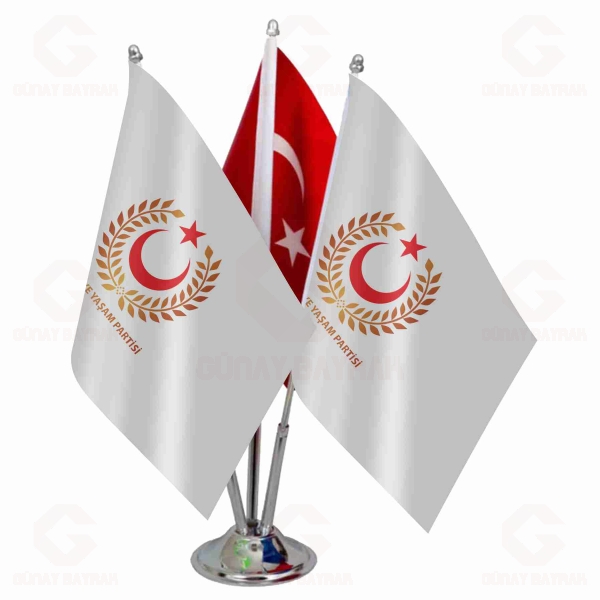T�rkiye Ya�am Partisi ��l� Masa Bayra��