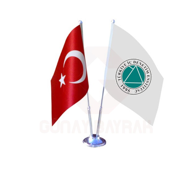 Türkiye İç Denetim Enstitüsü 2 li Masa Bayrakları