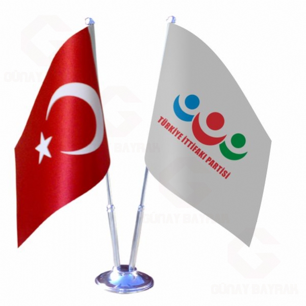 Trkiye ttifak Partisi 2 li Masa Bayraklar
